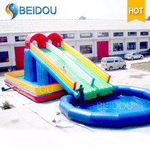 Hot Sale Durable Giant Inflatable Pool Rainbow Adult Water Slide